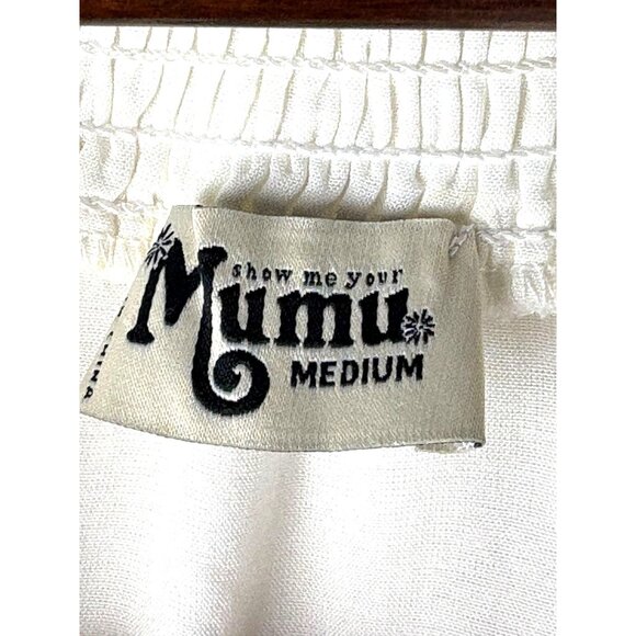 Festival Boho Show Me your Mumu Annie Dress Embroidered Off Shoulder, Women's M - Picture 3 of 7